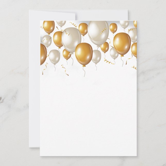 Convite Balões do aniversário da celebração (Frente)