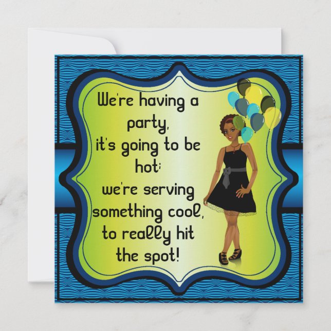 Convite Balões do Partido da Mulher do Bachelorette de Ani (Frente)