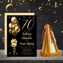 Balões Dourados Elegantes na Festa de aniversário