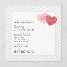 Convite Baloes Festa de Bodas de Prata de 25 Anos