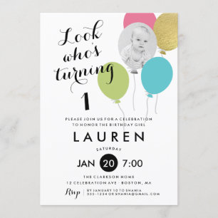 Convite Balões Veem quem está transformando a foto da Fe