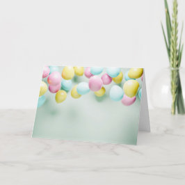 Convite Baloões Coloridos de Aniversário Celebração.