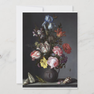 Convite Balthasar van der Ast - Flores em um Vaso com ela