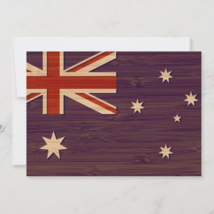 Convite Bamboo Look & Engravated Austrália Flag