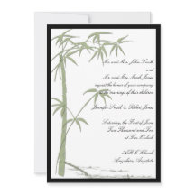 Convite Bamboo para Casamento de Beleza