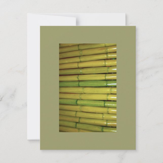 Convite Bambu Verde-Asiático Foto Botânica (Frente)