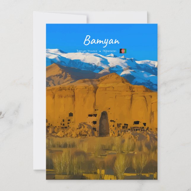 Convite Bamyan, Afeganistão - Vale do Penhasco de Buda (Frente)