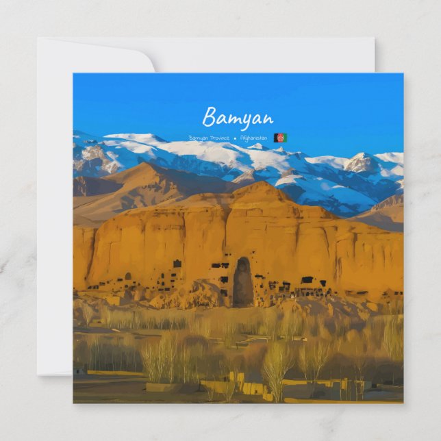 Convite Bamyan, Afeganistão - Vale do Penhasco de Buda (Frente)