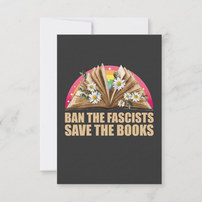 Convite ban the fascists save the books (Frente)