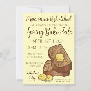 Convite Banana Bread Bakery Popup Workshop Assar Venda