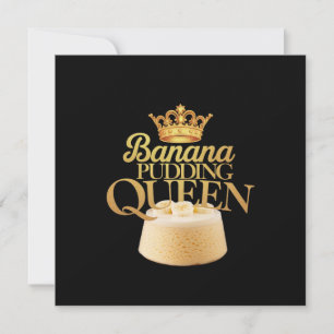 Convite Banana Pudim Queen Ultimate design para Dessert