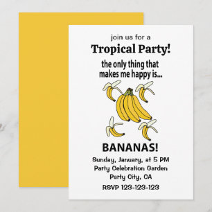Convite Bananas Fruta Bananas Engraçadas