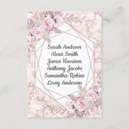 Convite Banco de Recepção Geométrico Floral Mármore Bege