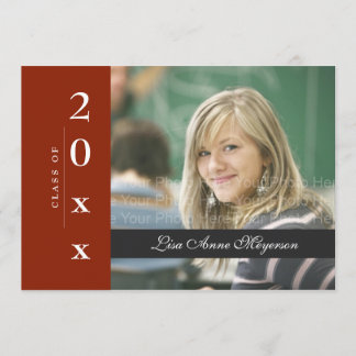 Convite Banda lateral clássica: Cinzas & marrom