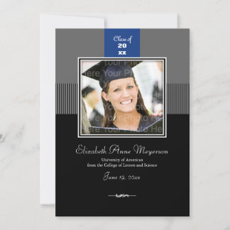 Convite Banda superior clássica:Azul