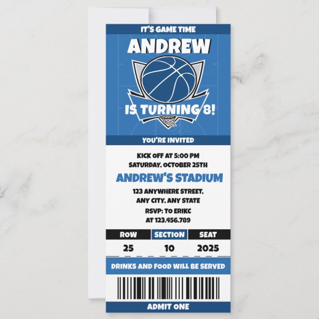 Convite Bandas de Festa de aniversário Francesas de Basque (Frente)