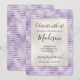 Convite Bandas de Glam Roxo