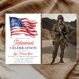 Convite Bandeira Americana 4 de julho Retirada do Exército
