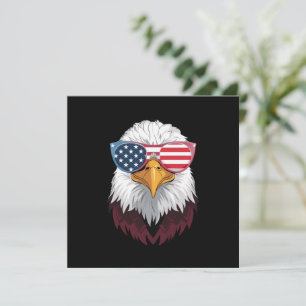 Convite Bandeira Americana Águia Patriótica 4 de Julho