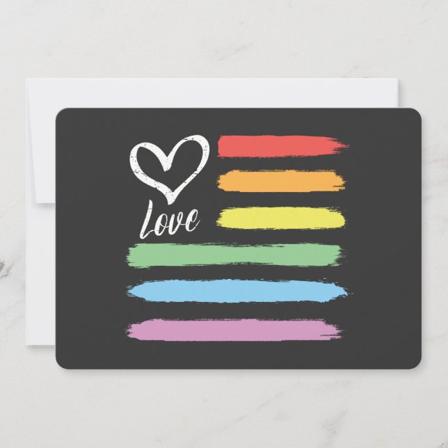 Convite Bandeira Americana Arco-íris LGBT (Frente)
