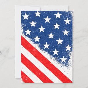 Convite Bandeira Americana Camisa Estrelas Patriótica dos 