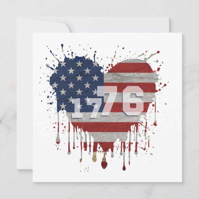 Convite Bandeira Americana de 1776 (Frente)