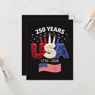 Convite Bandeira Americana de Aniversário de 250 anos dos 