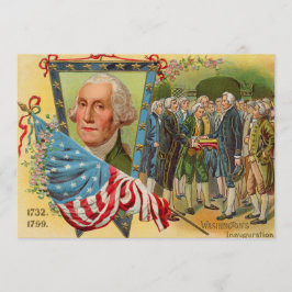 Convite Bandeira Americana na Inauguração de George Washin