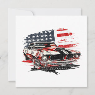 Convite Bandeira Americana Patriota