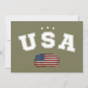 Convite Bandeira Americana Patriótica dos EUA Veteranos 4