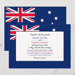 Convite Bandeira Australiana, Bandeira do Casamento da Aus