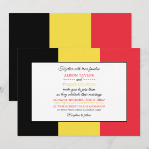 Convite Bandeira belga, Bandeira do Casamento belga