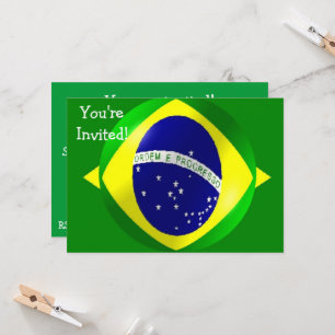 Convite Bandeira brasileira em qualquer ocasião