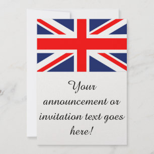 Convite Bandeira britânica de Union Jack