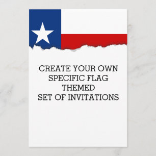 Convite Bandeira clássica do estado de Texas