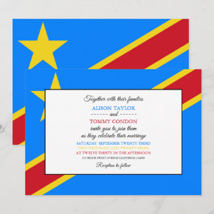 Convite Bandeira Congolesa, Bandeira do Casamento da RDC