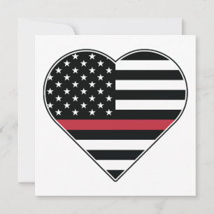 Convite Bandeira Coração Linha Vermelha