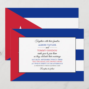 Convite Bandeira Cubana, Bandeira do Casamento Cuba