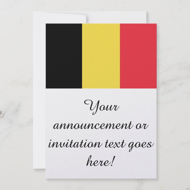 Convite Bandeira da Bélgica (Frente)