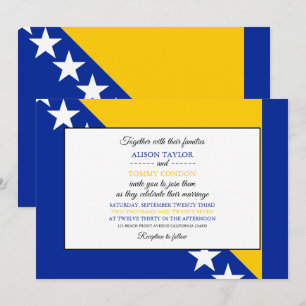 Convite Bandeira da Bósnia, Bandeira do Casamento Bósnia e