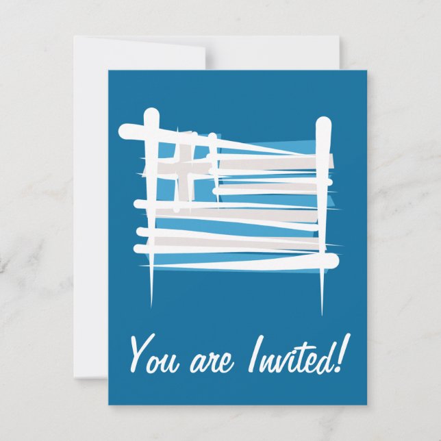 Convite Bandeira da escova da piscina (Frente)