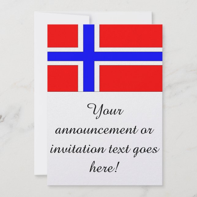 Convite Bandeira da Noruega (Frente)