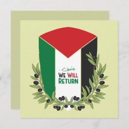 Convite Bandeira da Palestina e Ramos Olivais