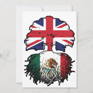 Convite Bandeira das Raízes da Árvore no Reino Unido mexic