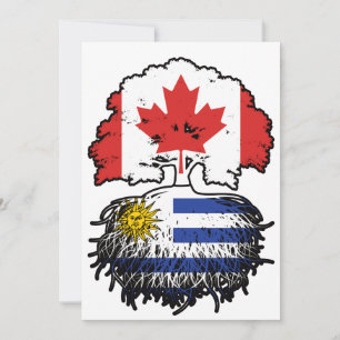 Convite Bandeira das Raízes das Árvores do Canadá Uruguai 