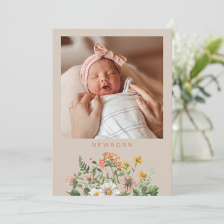 Convite Bandeira de 1º Ano de Flor Selvagem | Flor selvage