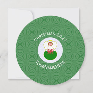 Convite Bandeira de Natal do Anjo Galês Personalizada 