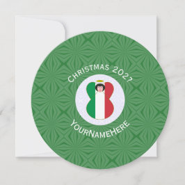 Convite Bandeira de Natal do Anjo Italiano Personalizada