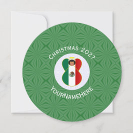 Convite Bandeira de Natal do Anjo Mexicano Personalizada 