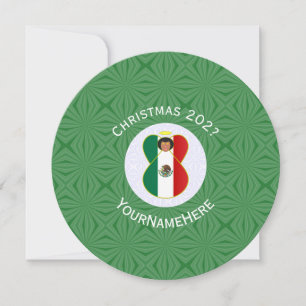Convite Bandeira de Natal do Anjo Mexicano Personalizada 